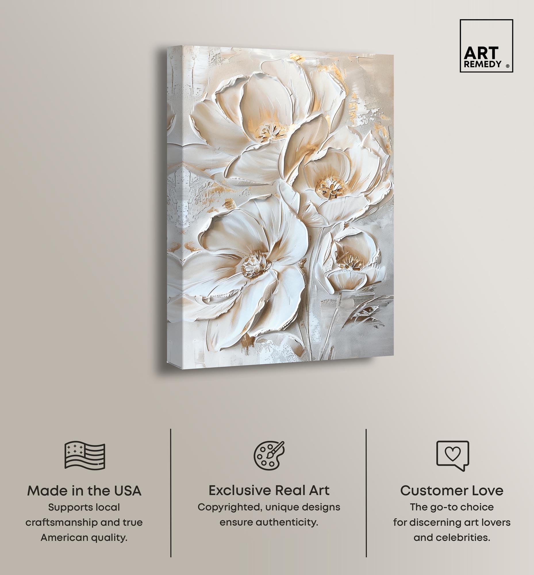 Amazon.com: Art Remedy Lush Floral Canvas New Floral Wall Art